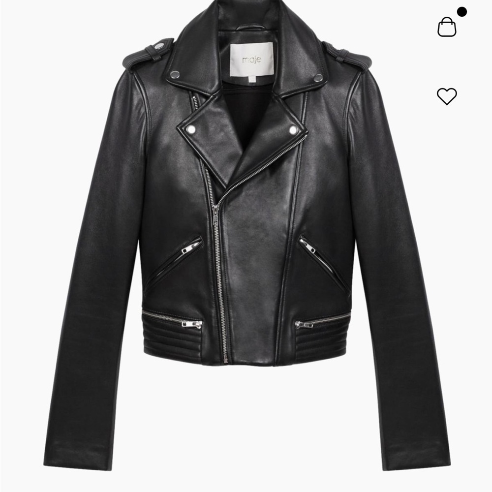 Maje leather moto jacket size 36
